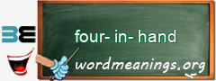 WordMeaning blackboard for four-in-hand